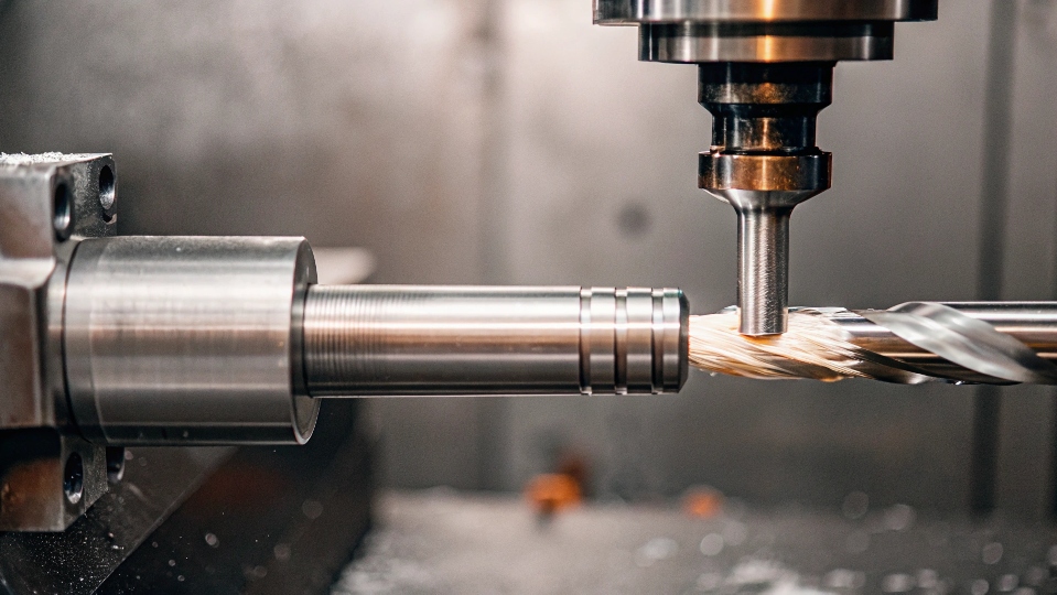 CNC machining of a titanium tube