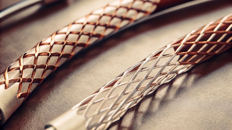 Close-up of a medical stent made from Nitinol