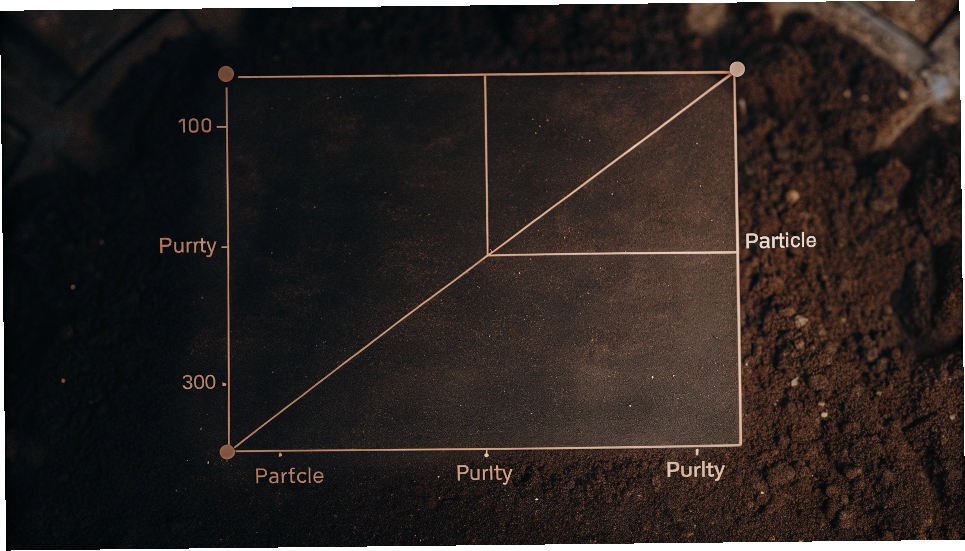 A graph showing cost factors for titanium powder, such as purity and particle size.