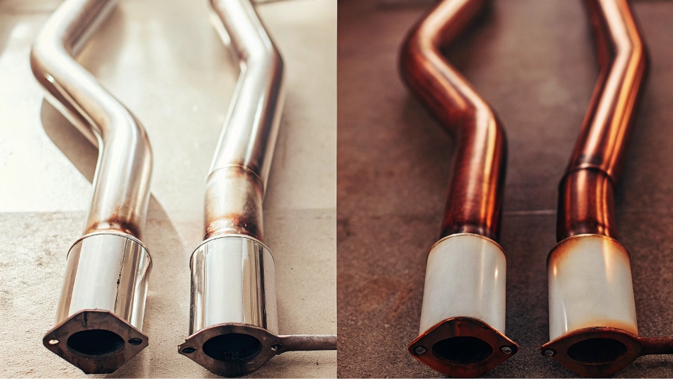 titanium exhausts offer significant weight reduc