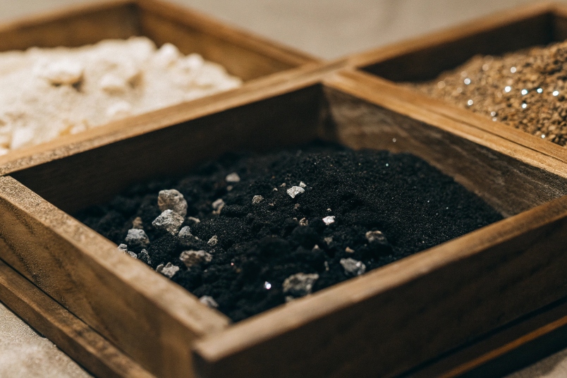 Titanium commonly found in mineral deposits used for titanium bar, sheet, and tube production