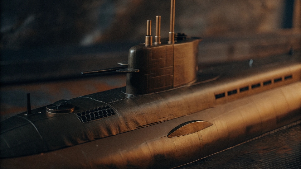 Foto de archivo del submarino soviético de clase Alfa