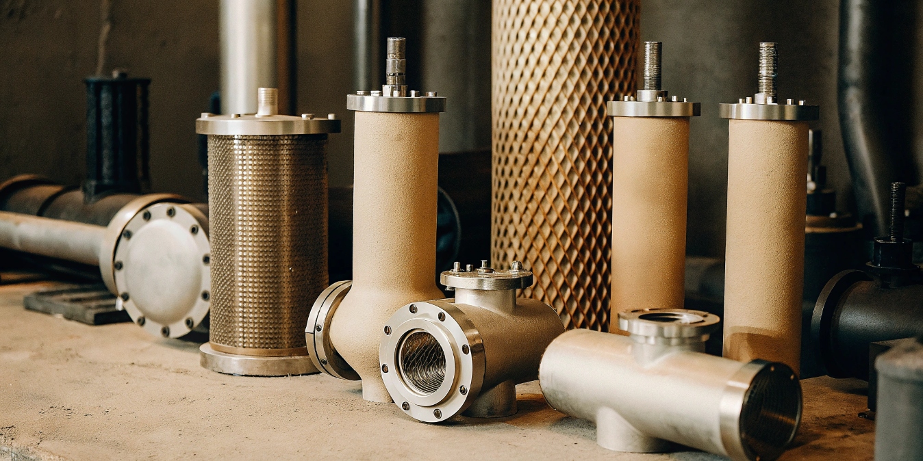 Various titanium components for a desalination plant
