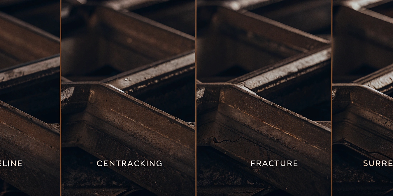 Illustration of common rolling defects including edge cracking