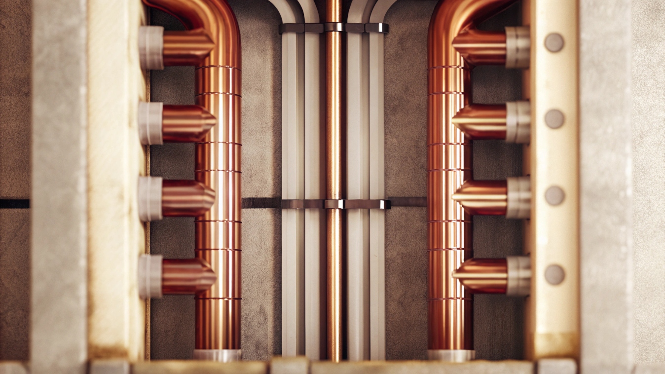 Custom titanium air-to-air heat exchanger unit