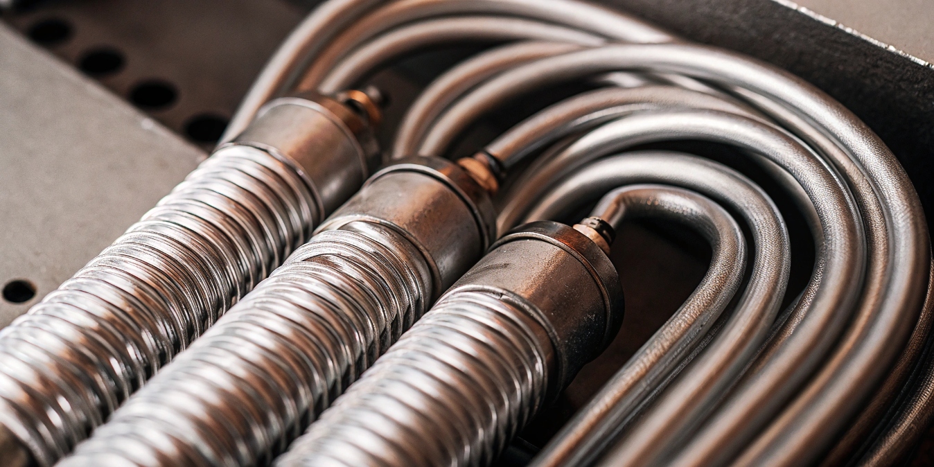 Titanium tubes coiled for use in an MSF desalination plant